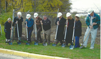 Participating in Lafayette Parks Board ground breaking ceremony for a new community pool.